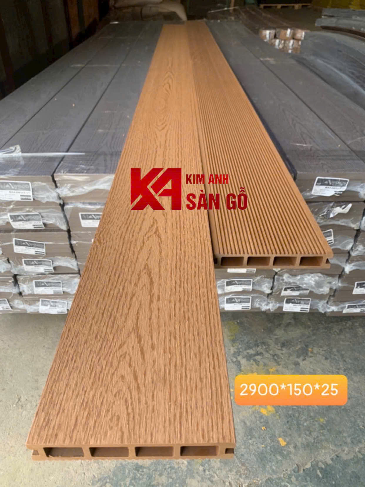 Sàn Gỗ Nhựa Lỗ Vuông 2D VN-02 25mm